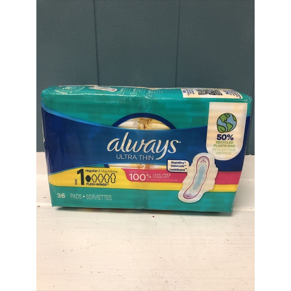 Always Ultra Thin Pads, Regular, 36/pack 80724761 Always 80724761 037000306566